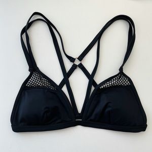 Pacsun black triangle bikini w/ crisscross straps